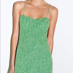 NWT Animal print dress Zara medium white / green